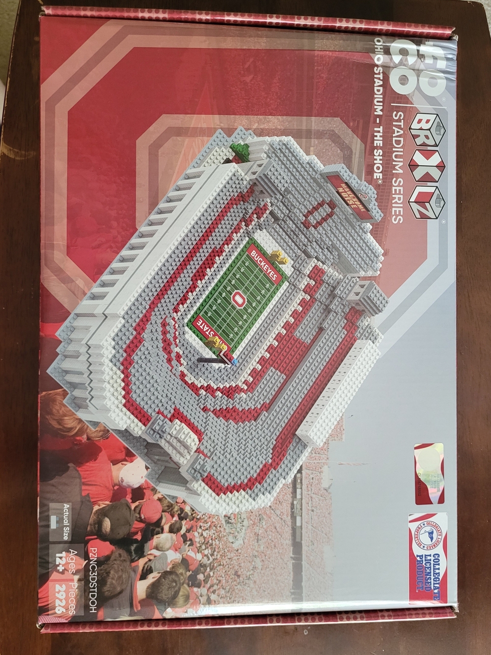 BRIXZ Stadium Series Ohio Stadium Building Set - Gray & Red